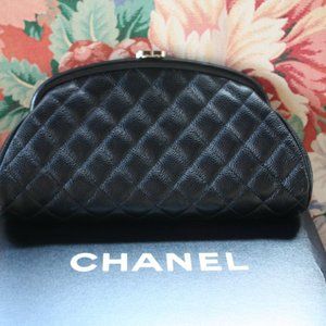 LNIB Chanel Timeless Clutch Black Caviar Leather